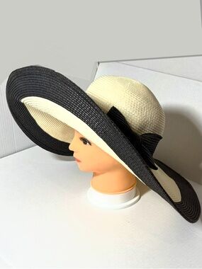 L’ATELIER DU SAC Oversized Wide Brim Paper Hat